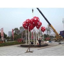 Large Modern Arts Abstract Escultura de globo de acero inoxidable para decoración urbana